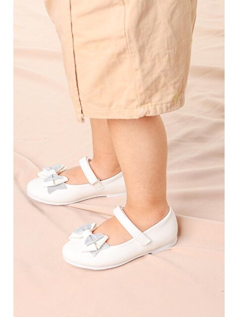 Kiko Kids Cırtlı Kum Sim Fiyonklu Kız Çocuk Babet Ayakkabı Ege 202 Cilt - S000017792-20063