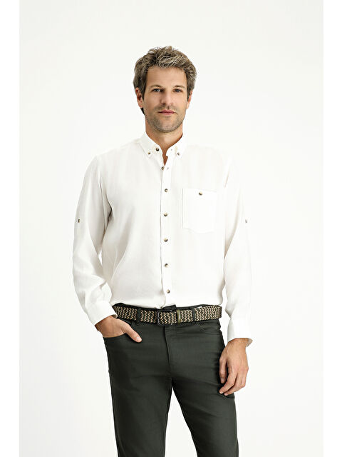 Kiğılı Uzun Kol Regular Fit Düğmeli Yaka Spor Gömlek - S000404625-19965