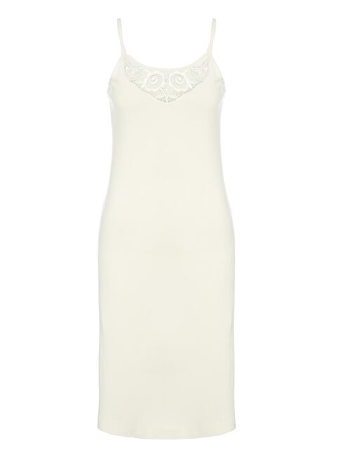 Tolin Kadın Pamuklu V Yaka İp Askılı Güpürlü Gecelik 1228 - S000075167-19966