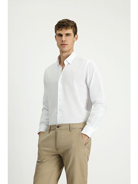 Kiğılı Uzun Kol Regular Fit Desenli Pamuk Oxford %100 Pamuk Gömlek - S000404986-20063