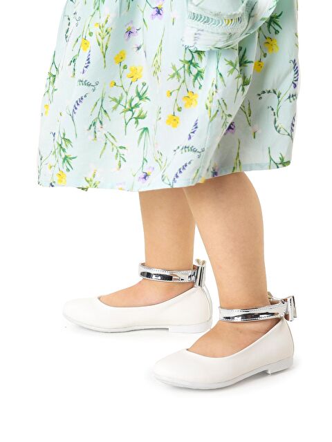 Kiko Kids Cırtlı Kız Çocuk Fiyonklu Babet Ayakkabı Ege 205 Cilt Bilekten Bağlamalı - S000026760-20063