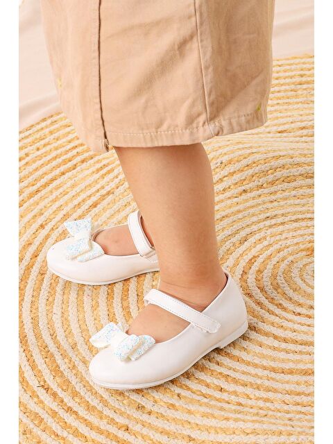 Kiko Kids Cırtlı Fiyonklu Kız Çocuk Babet Ayakkabı Ege 200 Cilt - S000012323-20063