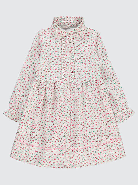 Civil Kız Çocuk Elbise 6-9 Yaş Ekru - S000283817-19965