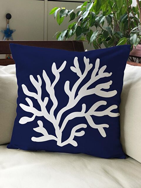 Evmila Kadife Doku Çift Taraf Baskılı Yosun Desen 43x43 cm Tekli Kırlent Kılıfı - S000022105-23173