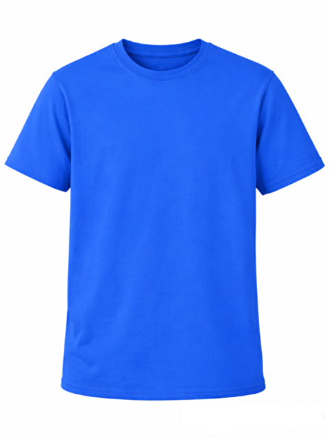 Jane's Unisex Basic Bisiklet Yaka Oversize T-Shirt - Mavi - S000528618-17234