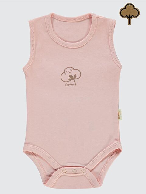 Civil Baby Organik Pamuklu 0-18 Ay Çıtçıtlı Badi - Pembe 0-1 Ay - S000203381-20024