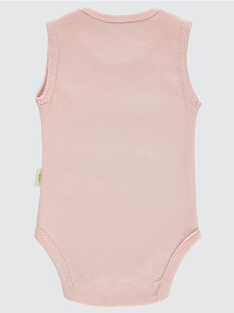 Civil Baby Organik Pamuklu 0-18 Ay Çıtçıtlı Badi - Pembe 0-1 Ay - S000203381-20024