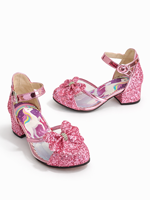 Casabony Simli Abiye Kız Çocuk Yarım Topuk Ayakkabı - S000516089-37384