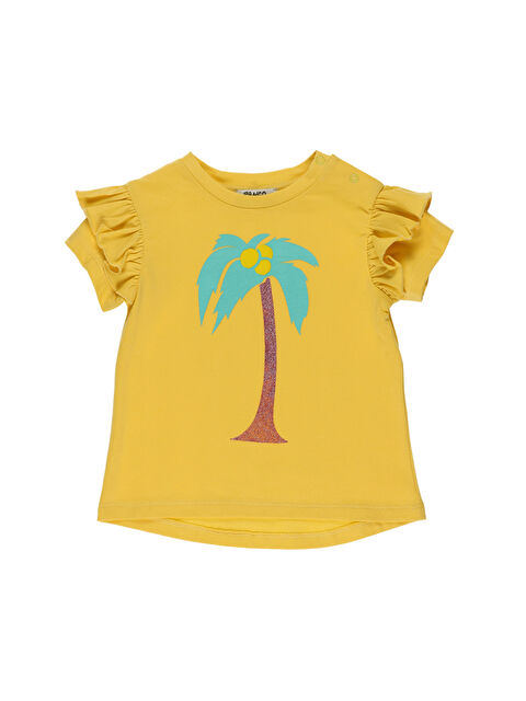 Panço Kız Çocuk Baskılı Kısa Kollu Tişört - S000269912-20072