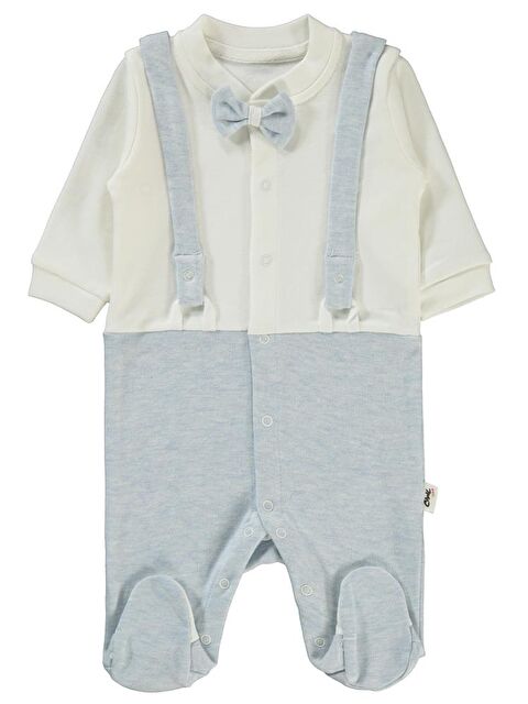 Civil Baby Askılı Papyonlu1-9 Ay Tulum - Mavi 9-12 Ay - S000302105-17234