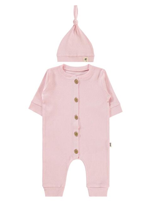 Civil Baby Şapkalı 1-6 Ay Tulum - Pembe 6-9 Ay - S000345231-20024