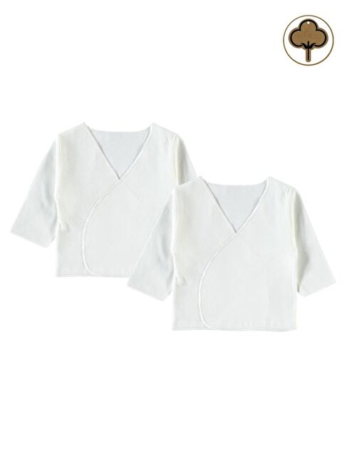 Civil Baby Organik Pamuklu 2'li İç Zıbın - Ekru 0-1 Ay - S000295096-19965