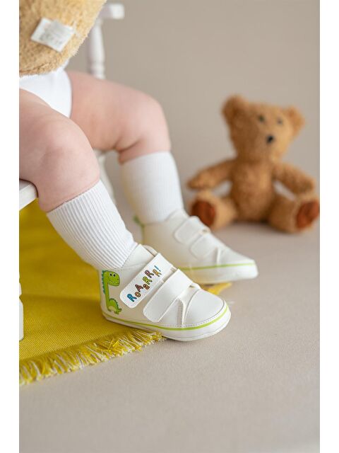 First Step Dinozor Erkek Bebek Cırt Cırtlı Patik İlk Adım Ayakkabısı - S000057043-20063