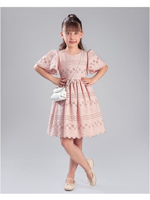 Pina Kids Kız Çocuk Çantalı Brode Elbise - S000137860-20024