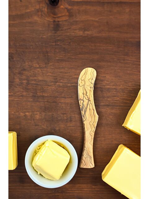 Maison Art Zeytin Ağacı Tereyağ Bıçağı | 1 Adet El Yapımı Ahşap Tereyağ Süreceği - S000070464-19413