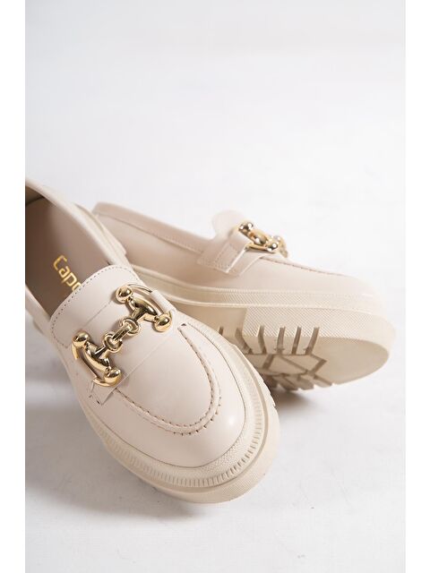Capone Outfitters Denni Oval Burunlu Metal Tokalı Trak Tabanlı Kadın Loafer - S000088311-37264