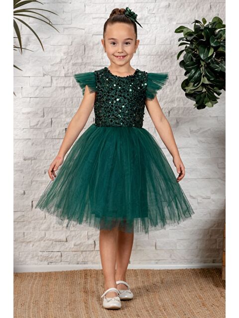 Mnk Baby & Kids Tüllü Kız Çocuk KPL Elbise MNK0526 - S000388988-37450