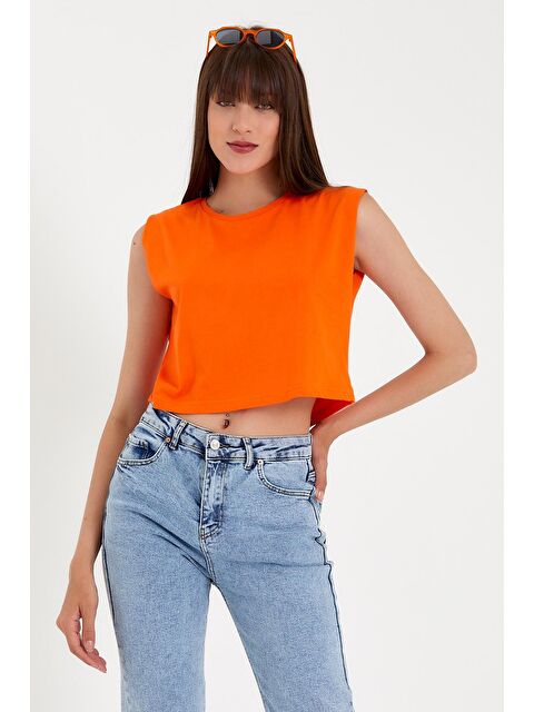 Süperlife Kadın Regular Fit Crop Tişort SPR22TSK128 - S000013300-20013