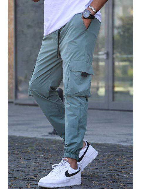 Madmext Yeşil Kargo Cep Erkek Jogger Pantolon 5461