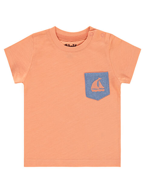 Civil Baby Erkek Bebek Tişört 6-18 Ay Şeftali - S000356959-17605
