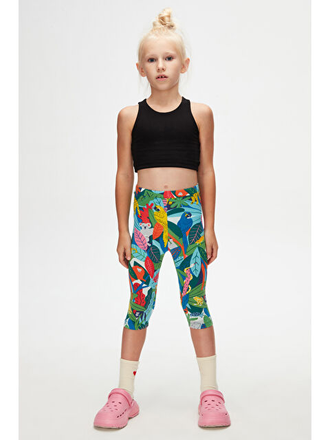 Lovetti Kız Çocuk Tropical Zoo Desen Kapri - S000053629-23173