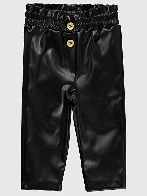 Civil Baby Kız Bebek Deri Pantolon 9-18 Ay Siyah - S000202038-19351