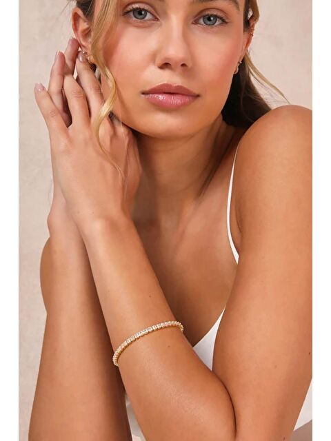 New Obsessions İri Taşlı 7mm Tennis Sırataş Suyolu Kadın Bileklik - S000305218-20076