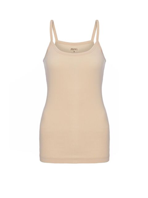 Tolin Kadın Pamuklu Düz Renk İp Askılı Atlet 1224 - S000075169-26407