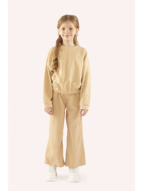 Panço Kız Çocuk Bej Sweatshirt - S000319352-19928