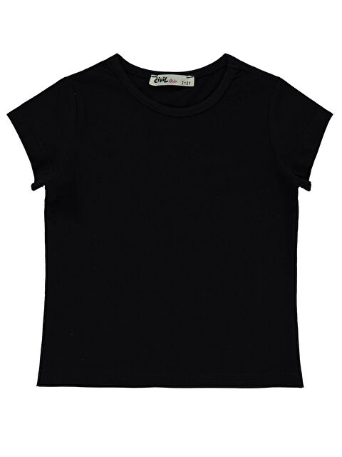 Civil Girls Kız Çocuk Tişört 2-5 Yaş Siyah