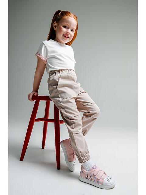 Mnpc Kız Çocuk Pudra Kedili Sneaker Ayakkabı - S000353286-7152