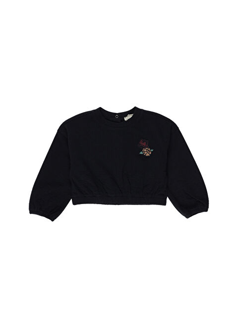 Panço Kız Bebek Lacivert Crop Sweatshirt - S000266128-21164