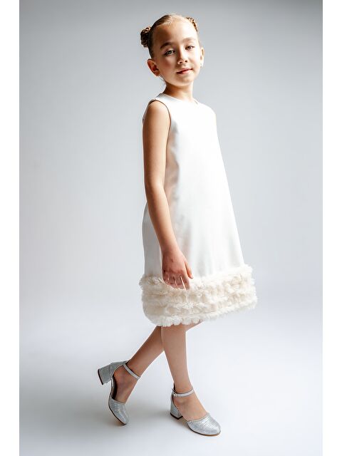 Mnpc Kız Çocuk Gümüş Taşlı Topuklu Abiye Ayakkabı - S000366126-18105