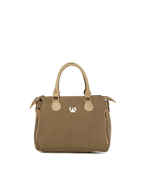 Bagmori Dik Çift Fermuarlı Nubuk Çanta - S000001458-26429