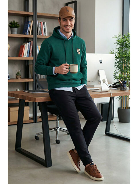 Buratti Pamuklu Regular Fit Kanguru Cepli Kapüşonlu Sweat 6141006B - S000501333-20019