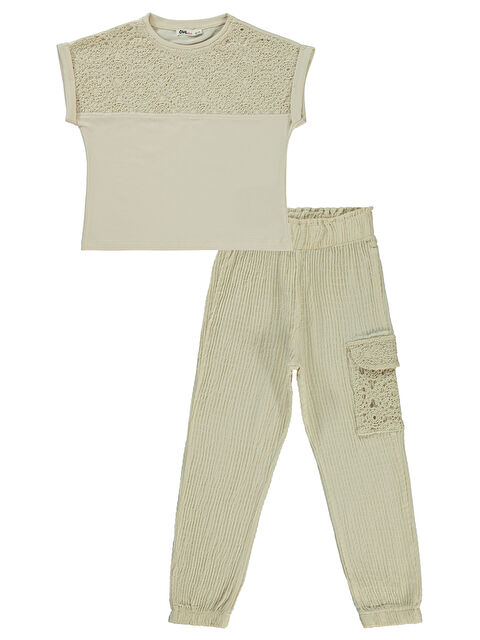 Civil Girls Kız Çocuk Takım 6-9 Yaş Bej