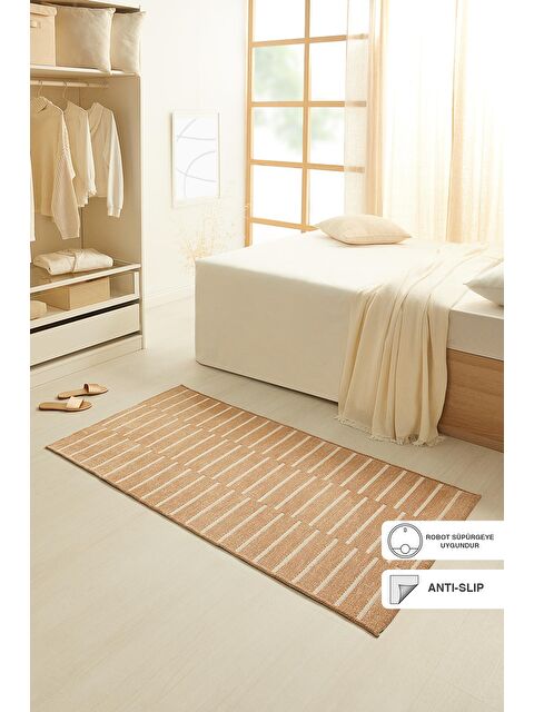 Ocean Home Textile Çizgi Desenli Şönil Halı Kilim 80x150 cm - S000132485-19928