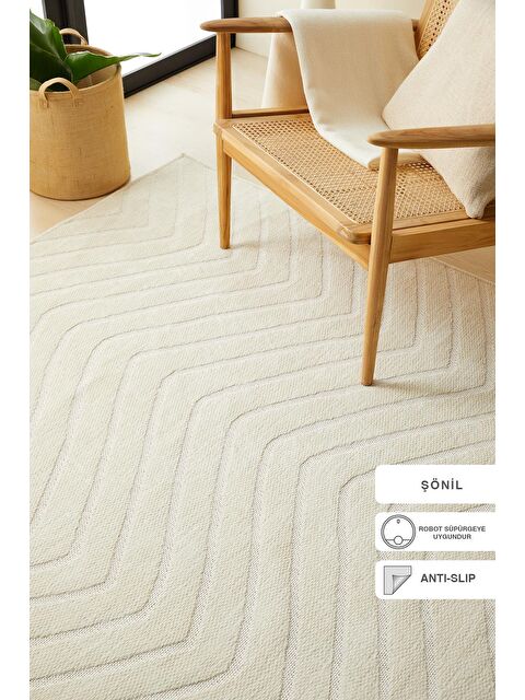 Ocean Home Textile Dalga Desenli Şönil Halı Kilim 120x180 cm - S000132483-19965