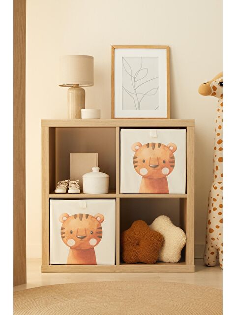 Ocean Home Textile 2'li Çocuk Odası Sevimli Kaplan Kutu Set 33 x 30 x 33 cm - S000091954-19965