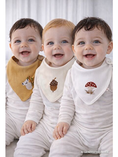 Oh La La Koala For Little Ones 3'lü Nakışlı Bebek Mama Önlüğü - S000424501-37243