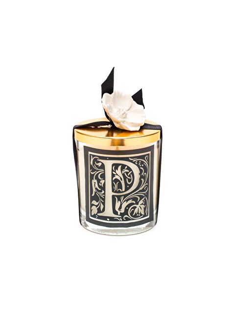 Missi Kişiye Özel P Harfi Yasemin Sandal Vegan Mum(140 gr) - S000077540-19965