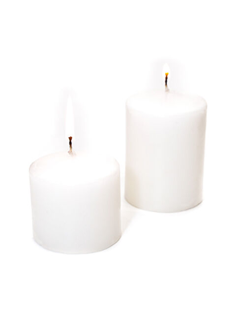Missi 2'li Ekru Kalın Mum Seti (7 cm çap) - S000076256-19965
