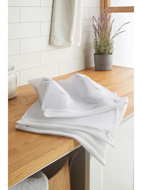 Ocean Home Textile 3'lü Beyaz Renk Ayakkabı Yıkama Filesi Set - S000091777-20063