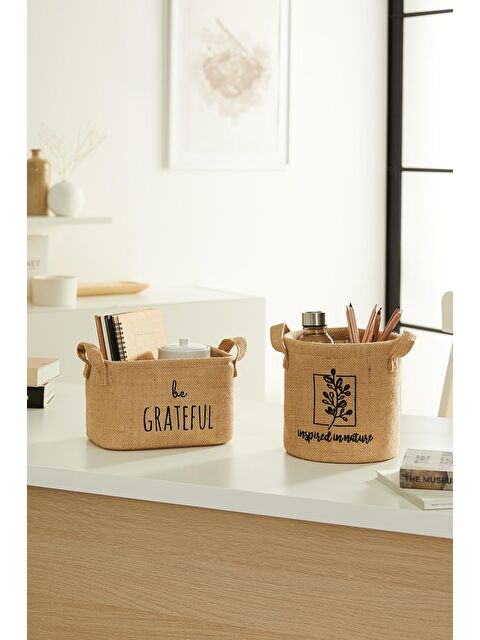 Ocean Home Textile 2'li Jüt Sepet Set - S000091793-19928