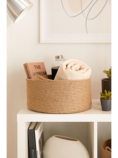 Ocean Home Textile Jüt Halat Sepet 35 x 15 cm - S000091948-19928
