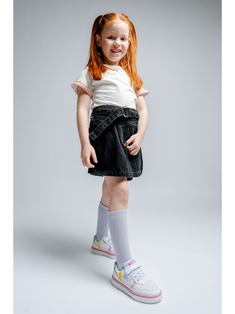 Mnpc Kız Çocuk Beyaz-Sarı Sneaker Ayakkabı - S000353311-37245