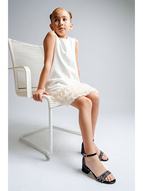 Mnpc Kız Çocuk Siyah Taşlı Topuklu Abiye Ayakkabı - S000366118-19351