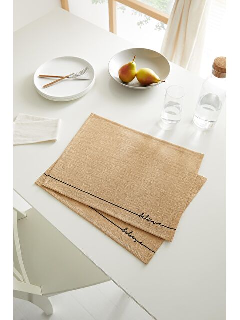 Ocean Home Textile 2'li Believe Jüt Amerikan Servis 45 x 35 cm - S000091808-19928