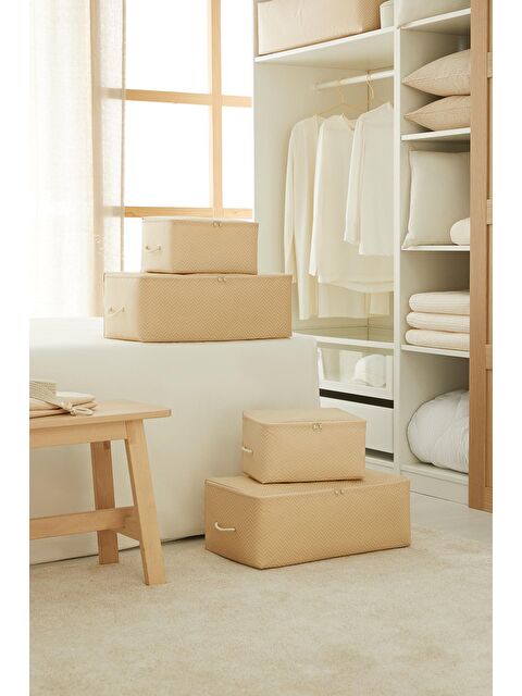 Ocean Home Textile 4'lü Bej Balıksırtı Hurç Set - S000091207-19928