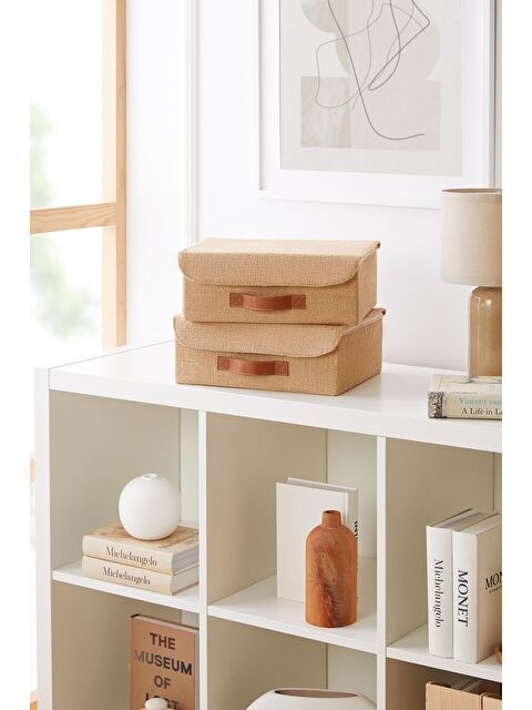 Ocean Home Textile 2'li Jüt Kapaklı Kutu Set 30 x 23 x 11 cm - S000090778-19928